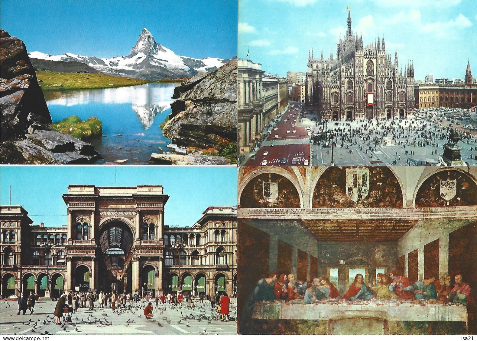 Lot De 14 Cartes Postales De L'ITALIE: Diverses Vues: Florence, Milan, Rome, Sirmione, Turin, Urbino, Le Cervin, Majeur. - Collezioni E Lotti