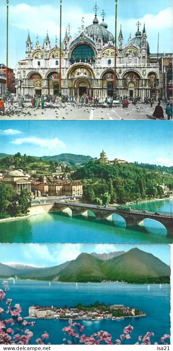 Lot De 14 Cartes Postales De L'ITALIE: Diverses Vues: Florence, Milan, Rome, Sirmione, Turin, Urbino, Le Cervin, Majeur. - Colecciones Y Lotes