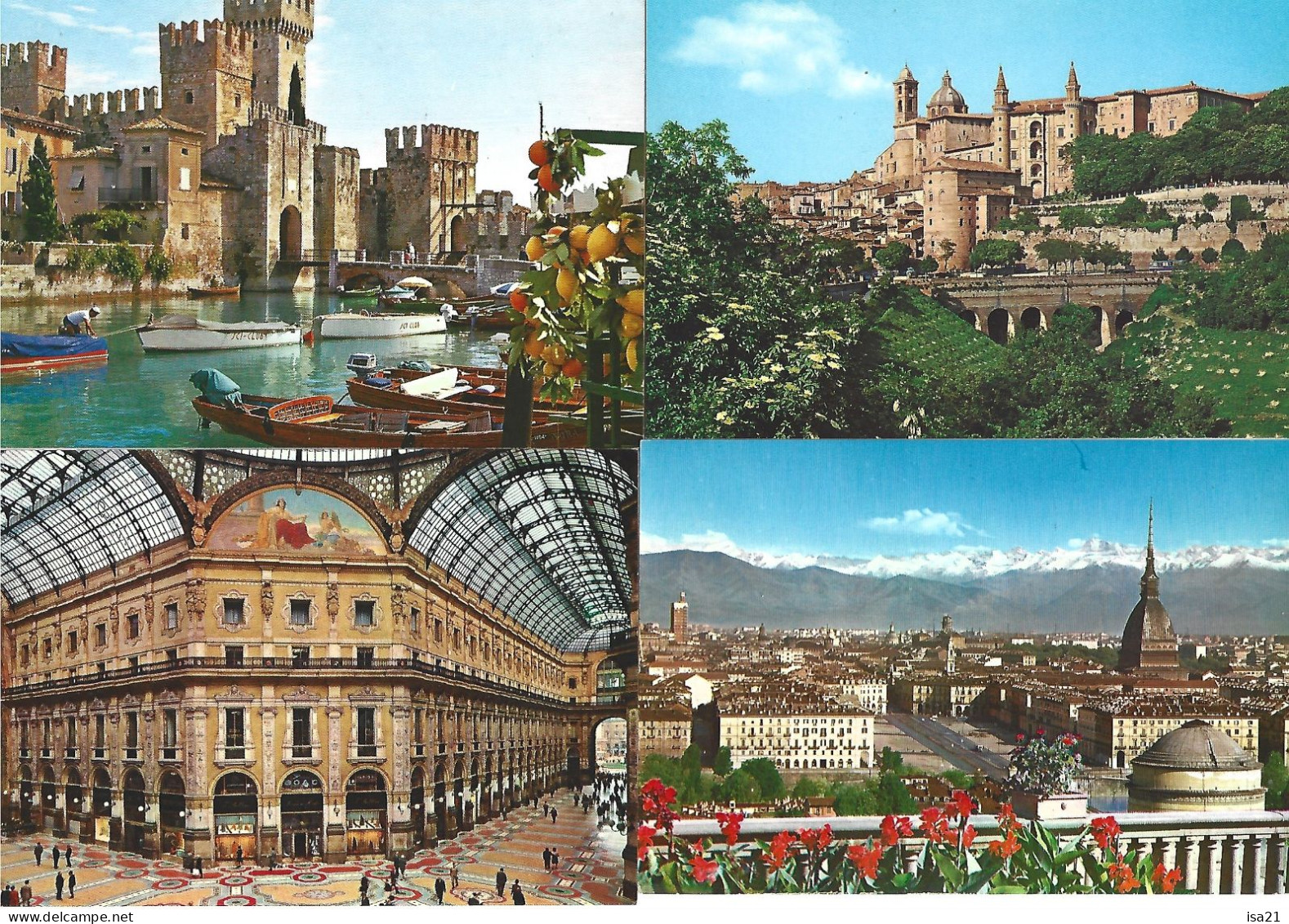 Lot De 14 Cartes Postales De L'ITALIE: Diverses Vues: Florence, Milan, Rome, Sirmione, Turin, Urbino, Le Cervin, Majeur. - Colecciones Y Lotes