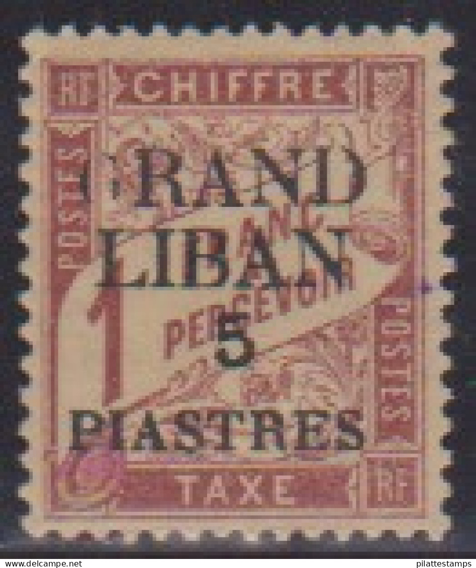 Grand Liban Taxe  5a** Variété "G" Maigre - Autres & Non Classés