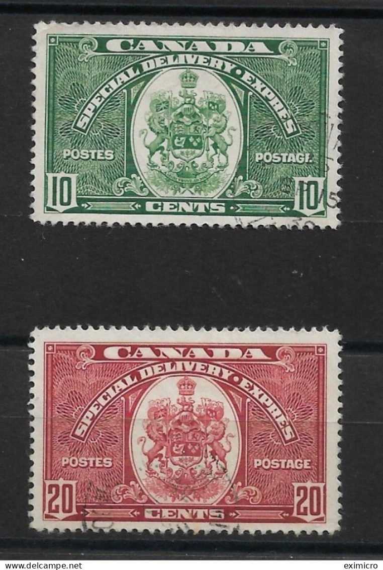 CANADA 1938 - 1939 SPECIAL DELIVERY SET SG S9/S10 FINE USED Cat £50 - Special Delivery