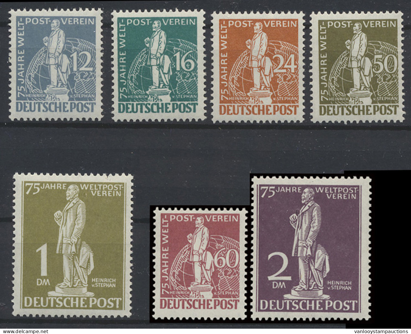 ** N° 35/41 1949 UPU, Zm (Mi. €750) - Sonstige & Ohne Zuordnung