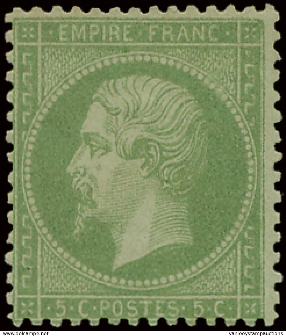 * N° 20 Napoleon III - 5c. Vert, M (Yv. €350) - 1863-1870 Napoleon III With Laurels