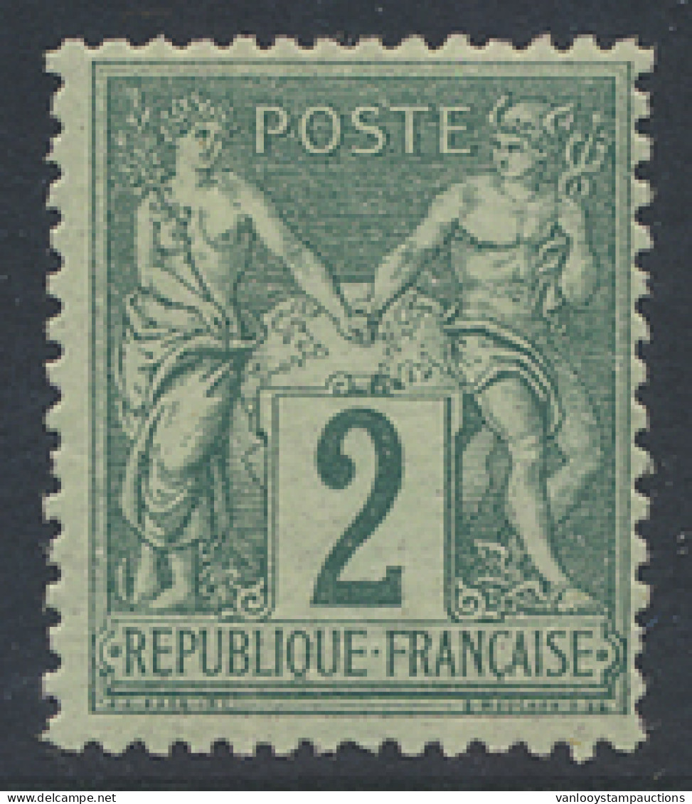 * N° 74 2c. Vert (II), Zm (Yv. €175) - 1876-1898 Sage (Type II)