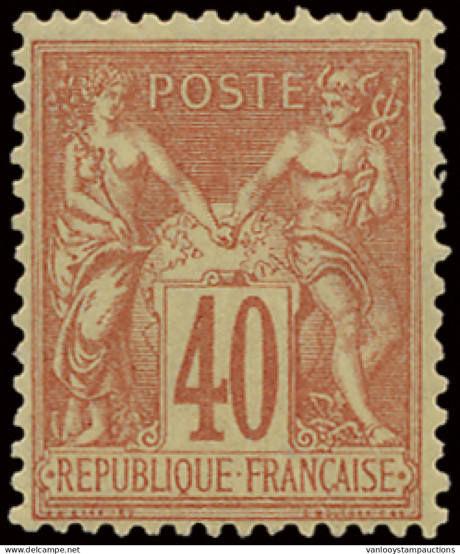 * N° 94 40c. Rouge-orange, Type II, Zm (Yv. €175) - 1876-1898 Sage (Type II)