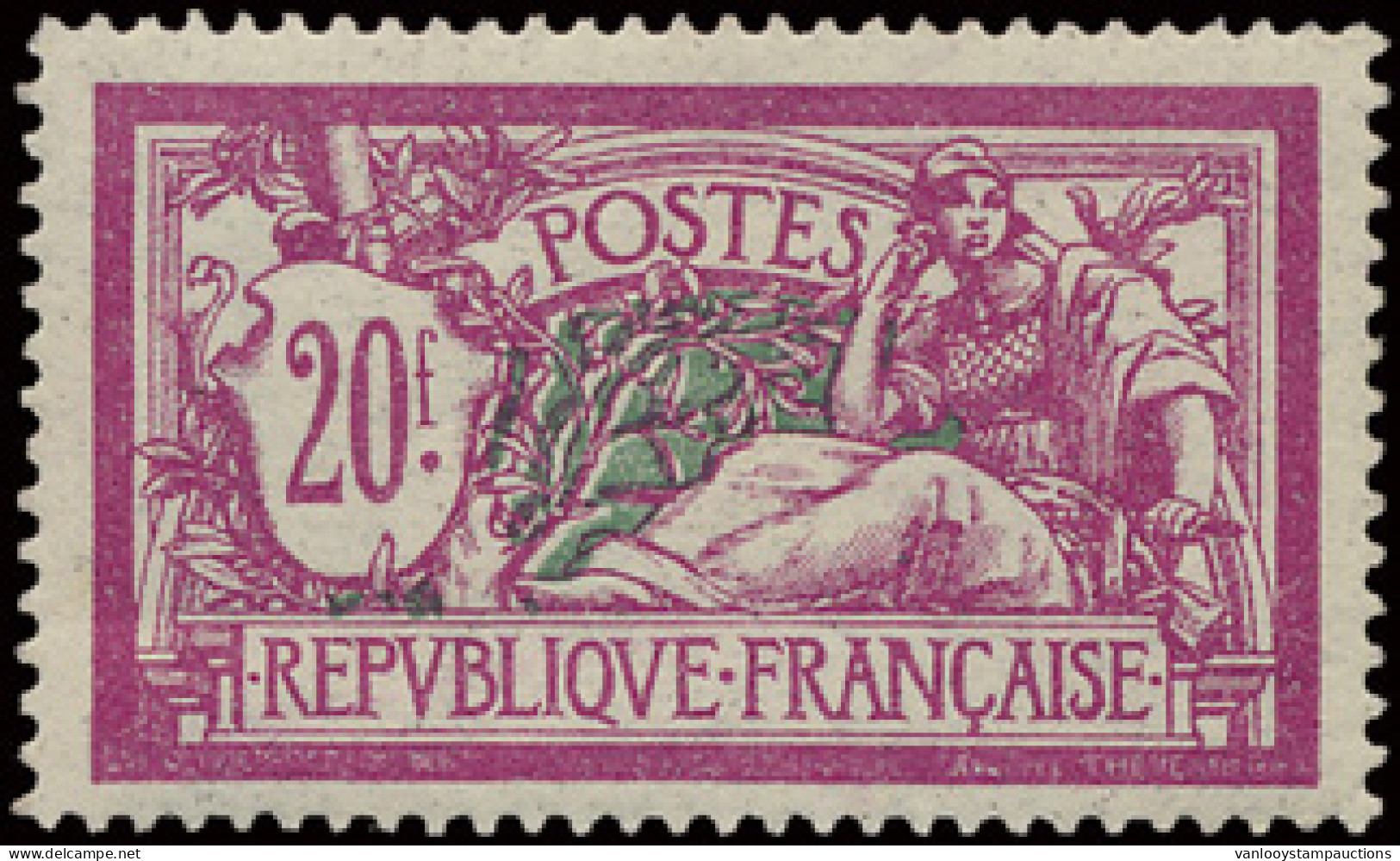 * N° 208 20fr. Lilas-rose Et Vert-bleu - Merson, Zm (Yv. €235) - Autres & Non Classés