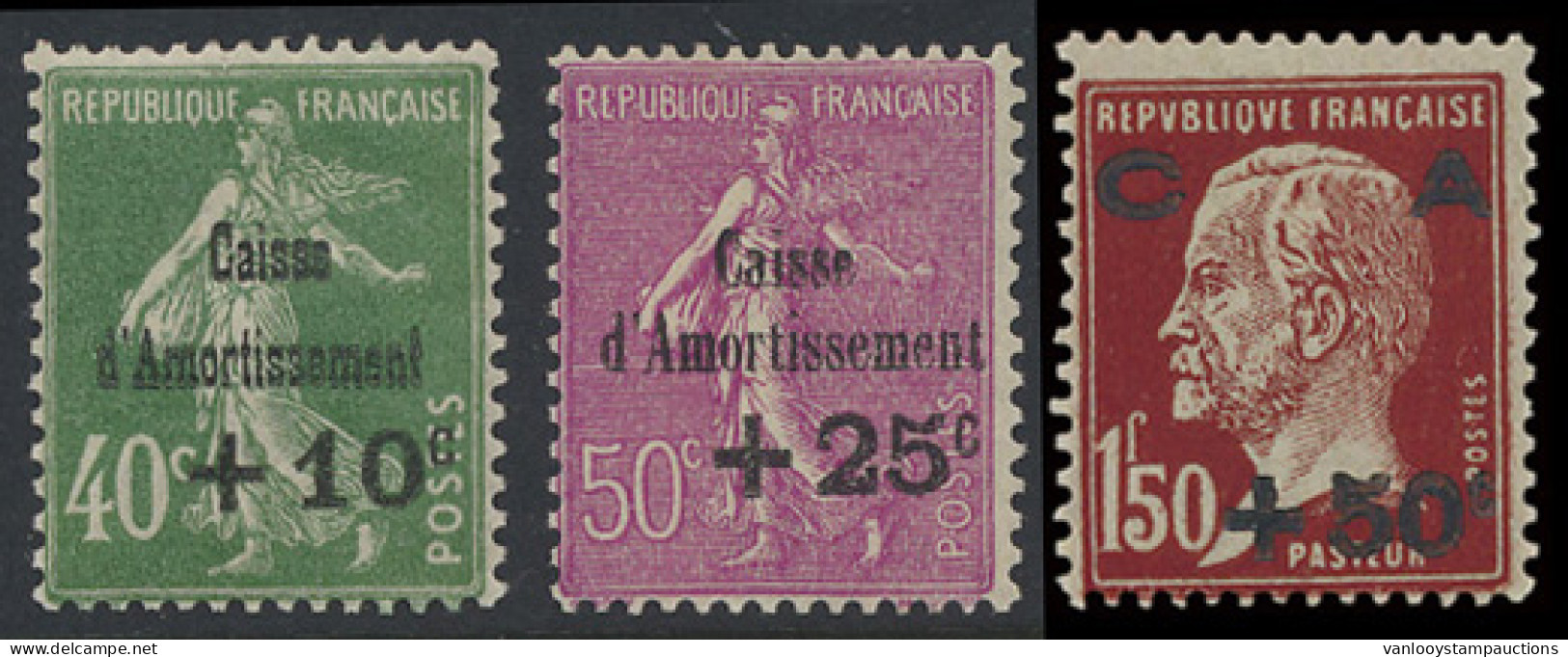 ** N° 253/55 Caisse D'amortissement 1929, Volledige Serie, Zm (Yv. €275) - Autres & Non Classés