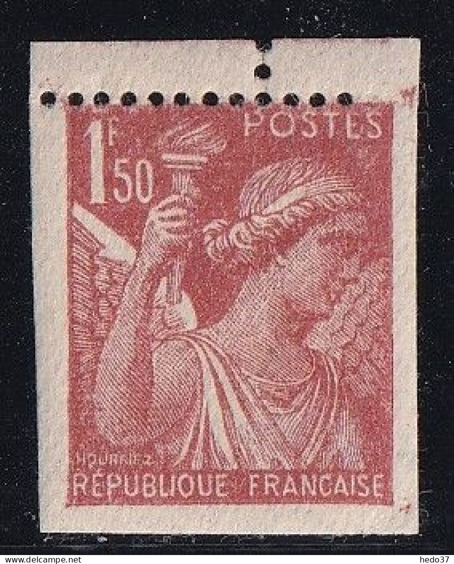 France N°652 - Variété De Piquage  - Neuf * Avec Charnière - TB - 1939-44 Iris