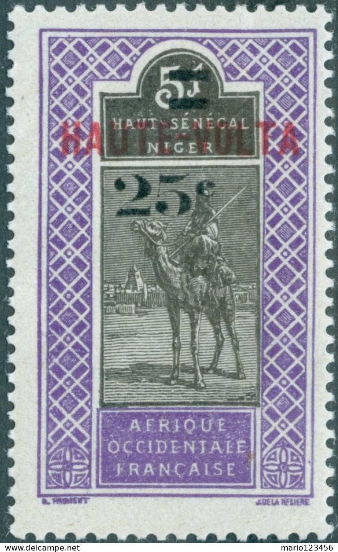 ALTO VOLTA – UPPER VOLTA – BURKINA FASO, SOPRASTAMPATO, 1924, NUOVO (MLH*) Mi:BF 24, Sn:BF 34, Yt:BF 34 - Unused Stamps