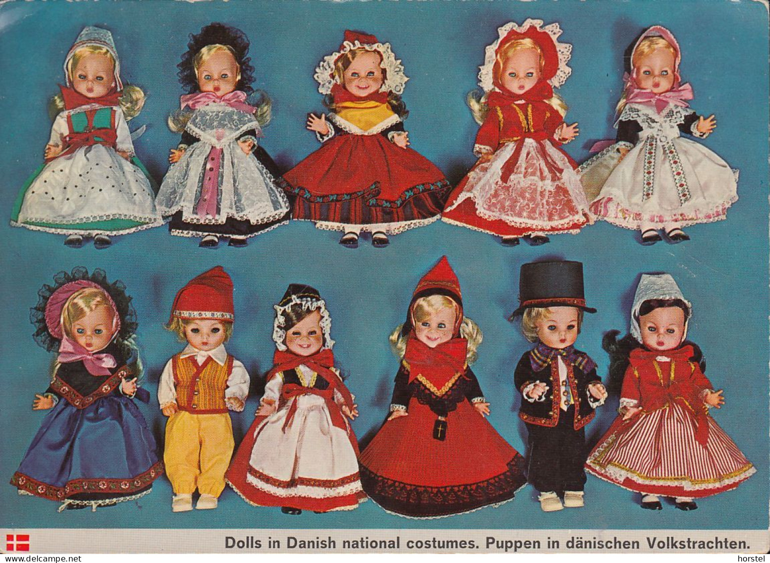 Dänemark - Dolls In Danish National Costumes - Trachten - Folklore - Nice Stamp - Danemark