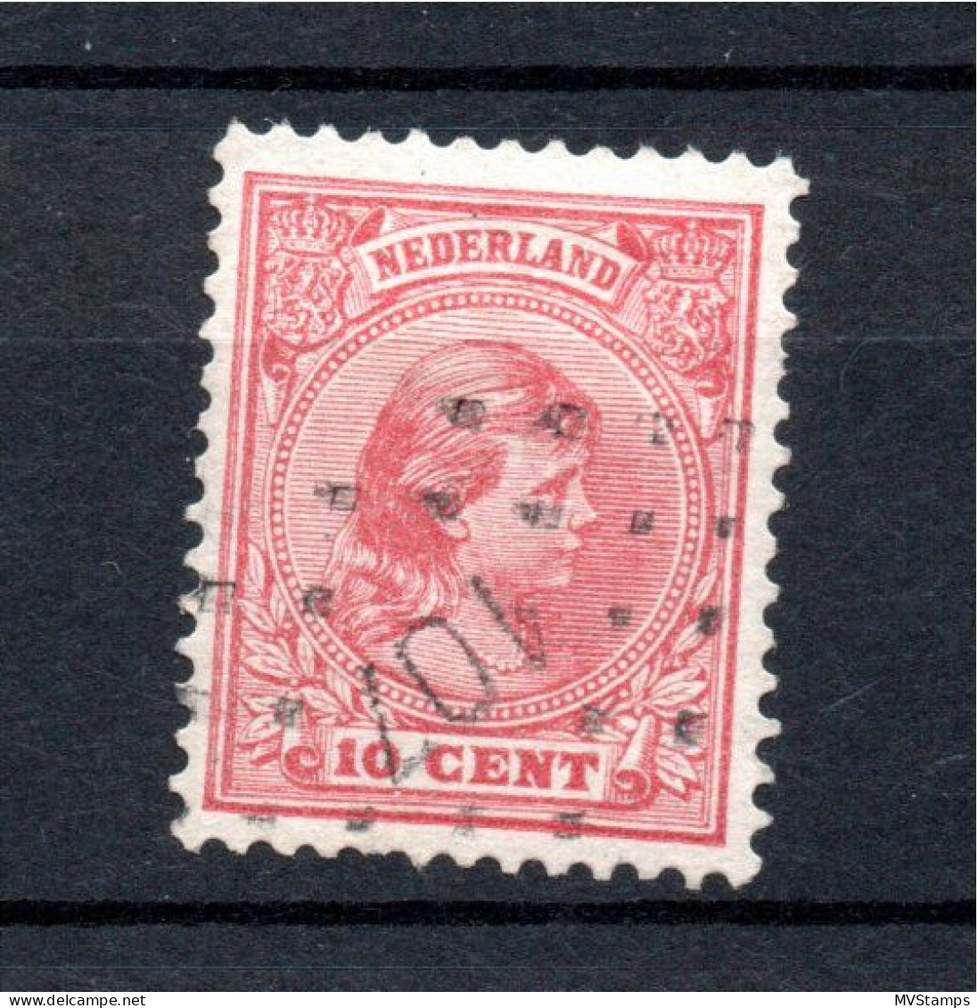 Nederland 1891 Hangend Haar Nr.37 Met Luxe Puntstempel 107 (Utrecht) - Gebruikt