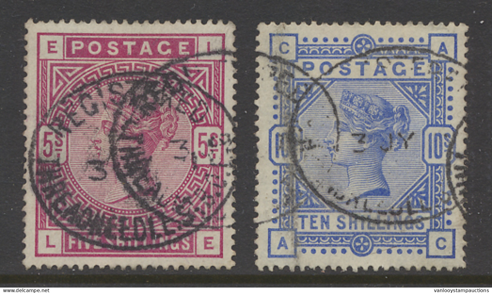 N° 87/88 (Yv.) 1883 - 5 En 10 Shillings, Zm (Yv. €700) - Otros & Sin Clasificación