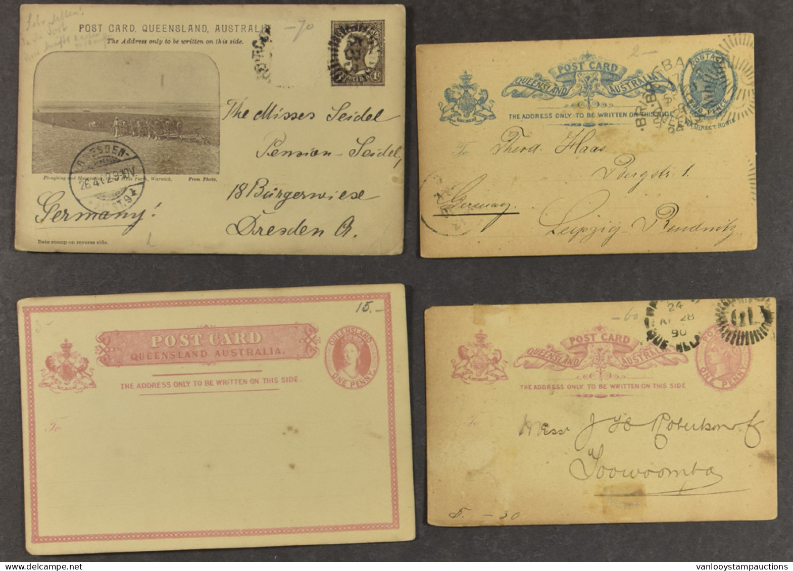 Queensland, Small Accumulation Of 11 Postal Stationery Items (3 Used And 8 Mint), Quality To Be Checked, F/to Be Checked - Autres & Non Classés