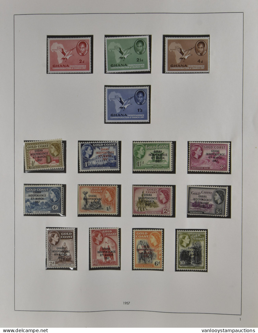 ** 1957/1983 Collection In Safe Album, Including Full Sets, Mini Sheets, Some Doubles, All MNH, Vf (Yv. €1.102) - Ghana (1957-...)