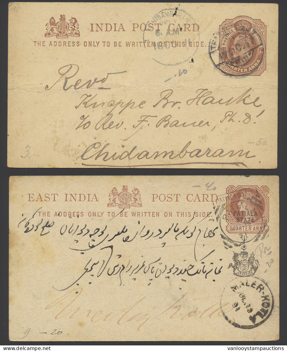 1894/1920 Accumulation Of 42 Postal Stationery Items (used And Mint), Mainly From India Also Perak And Some States Such  - Other & Unclassified