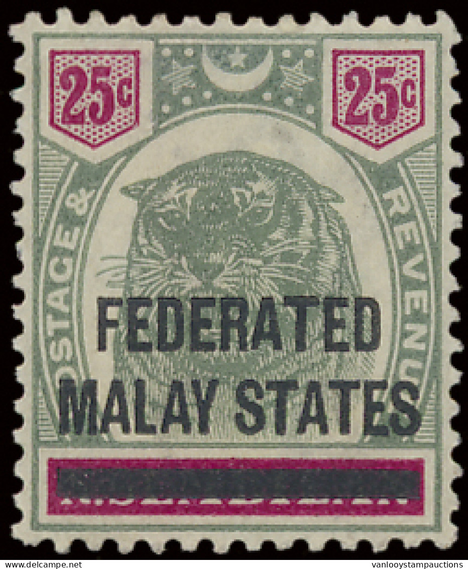 * Federated Malay States N° 1/8 Tiger, M (Yv. €750) - Sonstige & Ohne Zuordnung