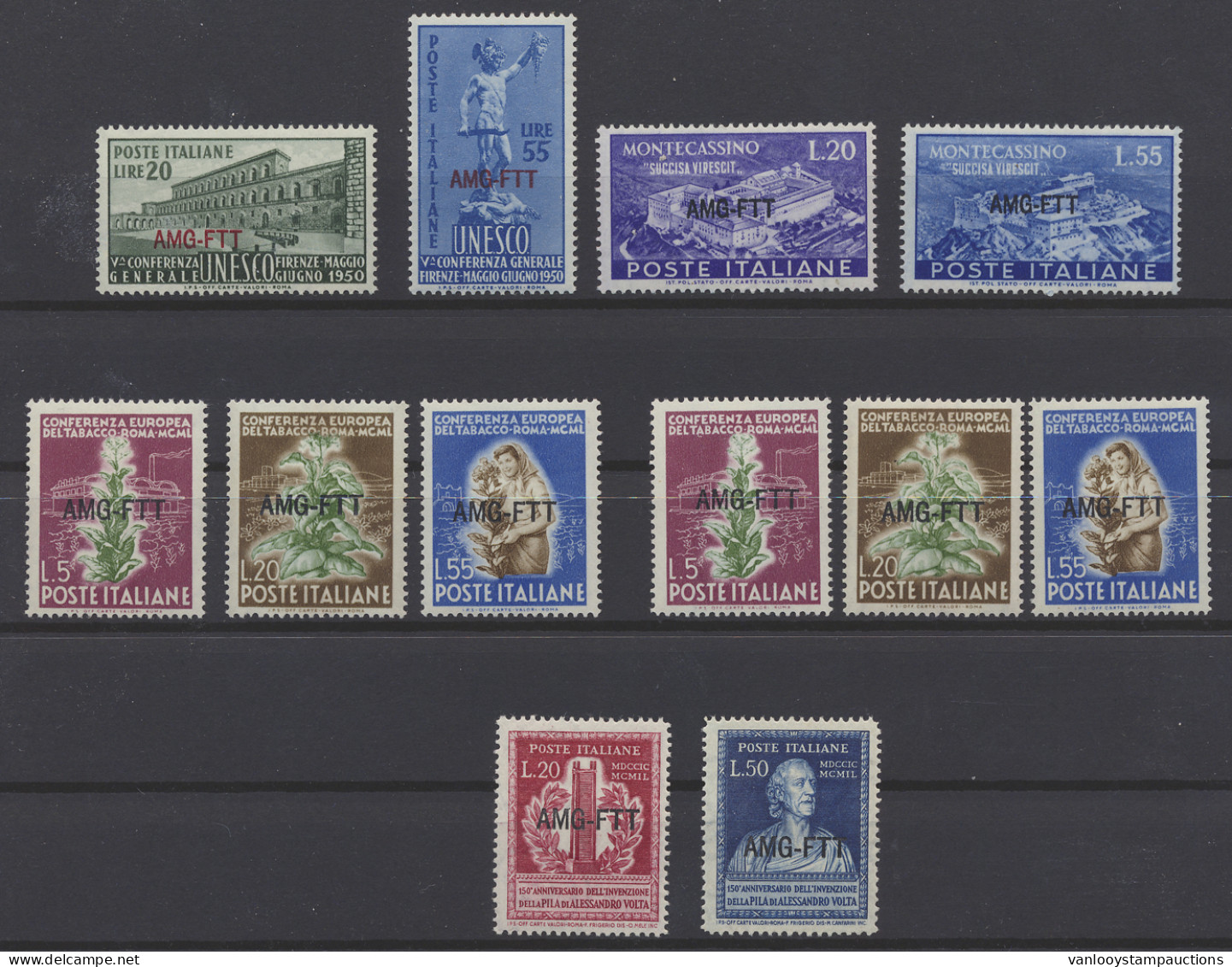 ** 1949/1951 N° 61/62, 68/69, 79/81 (2x) En 114/15, Zm (Yv. €130) - Unclassified