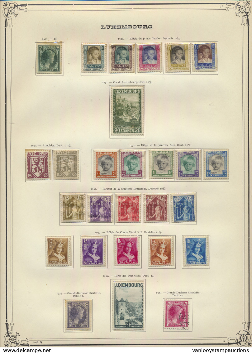 */0 1852/1941 Verzameling Op Yvertbladen, Waarbij Betere Reeksen *, Jaren '30, TX, LP, Dienst, M/ntz - Autres & Non Classés