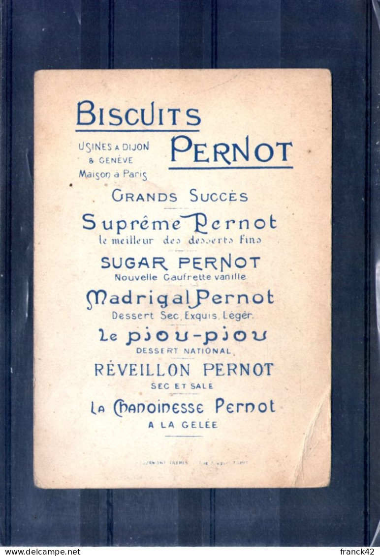 Biscuits Pernot. Rose. Coin Bas Gauche Abimé - Pernot