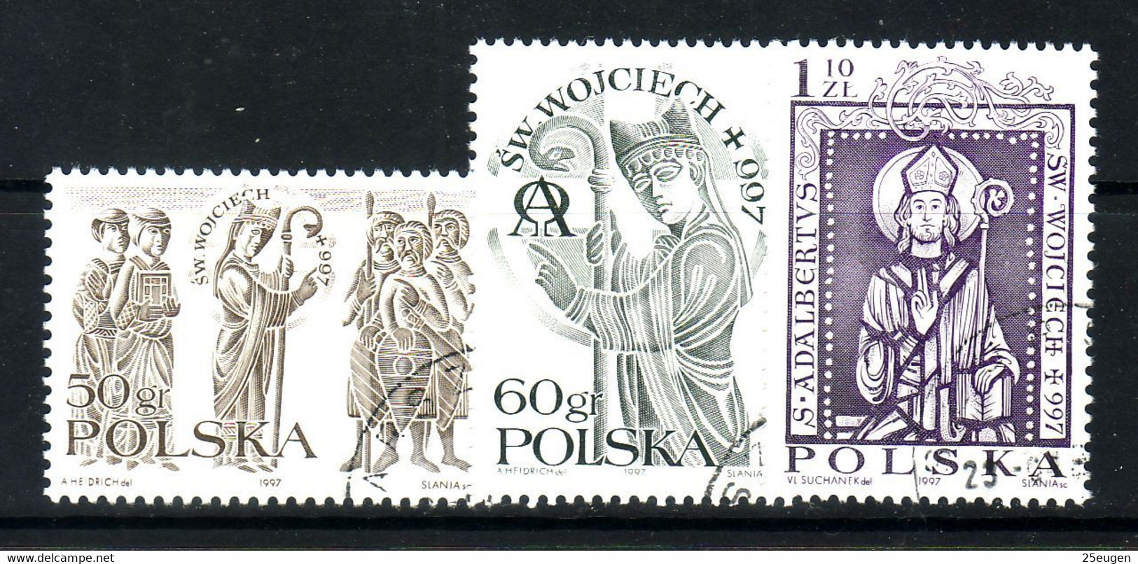 POLAND 1997 MICHEL No: 3642-3644 USED - Oblitérés