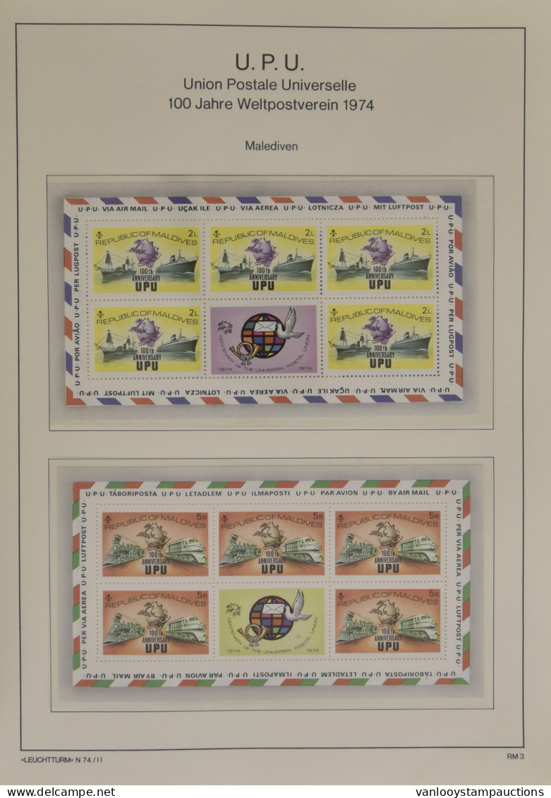 ** UPU, Verzameling In 2 Klembanden Met O.a. België 1952 **, Overigens Meest 1974, Zm - Poste