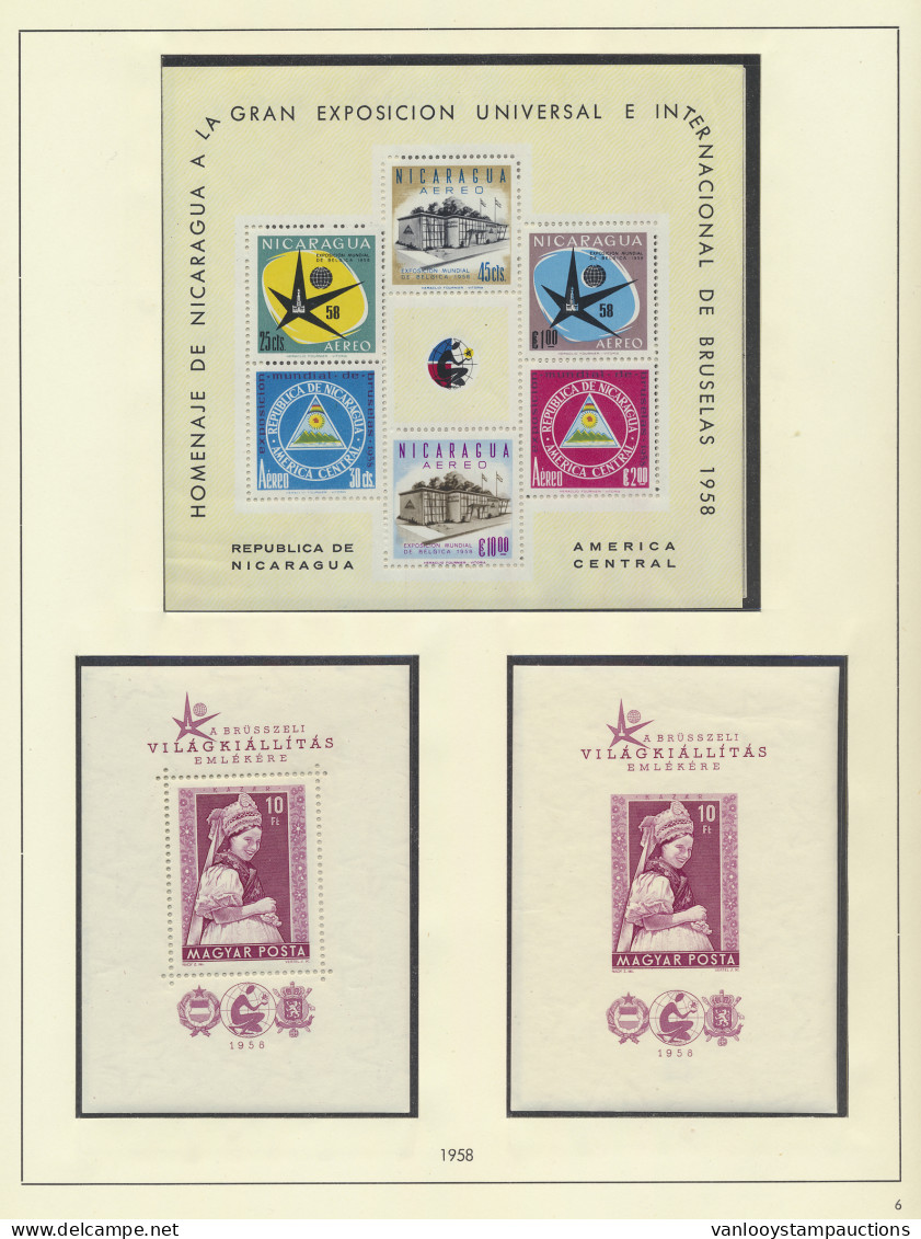 Expo '58 Brussel : Verzameling Reeksen, Blokken, LX, Zm - Unclassified