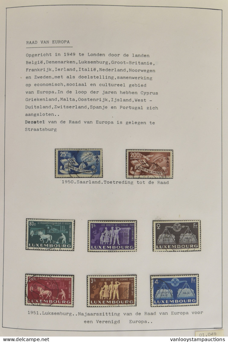 0/FDC 1956/1992 Verzameling In 5 Ringklasseurs Op Zelfgemaakte Bladen W.o. Luxemburg 1956, Liechtenstein 1960 Op FDC, Sp - Other & Unclassified