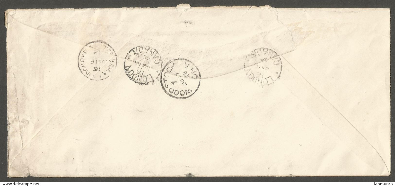 1942 Registered Cover 13c Mufti RPO CDS London To Woodstock Ontario - Historia Postale