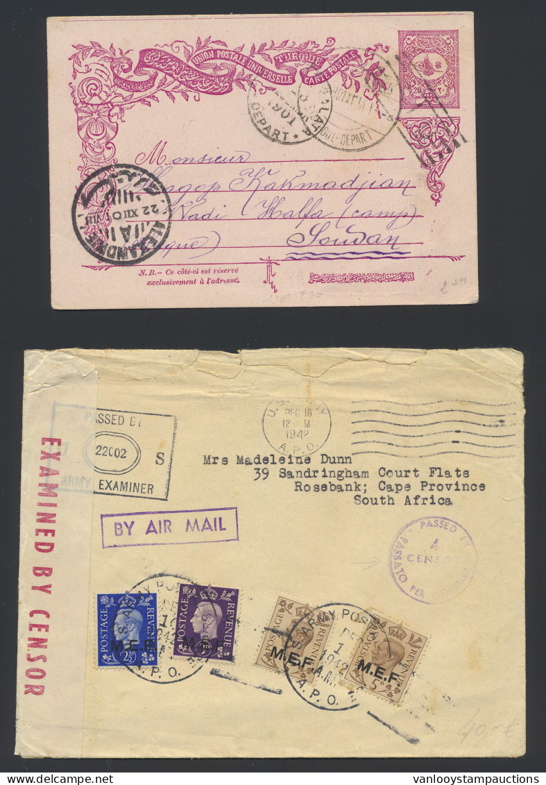 Ca. 100 Poststukken W.o. België (o.a. Waals En Vlaams Legioen), Groot Aantal Censuurbrieven, Allerlei Landen W.o. Engels - Collections (sans Albums)