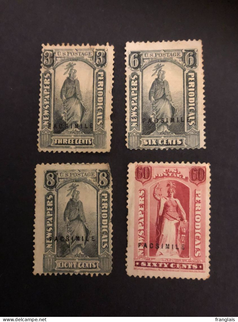 USA Newspaper/Periodicals Stamps, MNG - Zeitungsmarken & Streifbänder