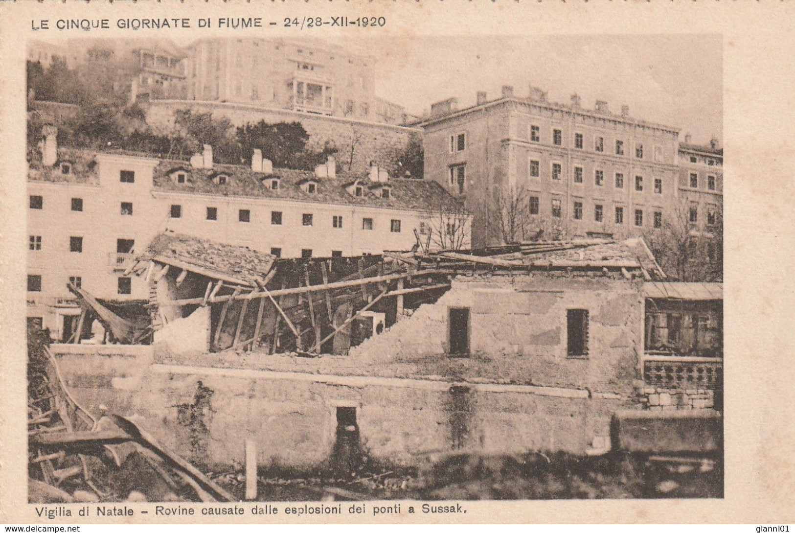 FIUME LE 5 GIORNATE PONTE SUSSAK CONFINE ITALIA N. 91 - Jugoslavia