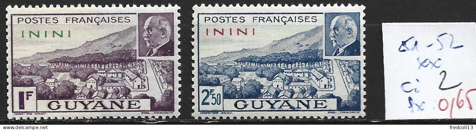 ININI 51-52 ** Côte 2 € - Unused Stamps