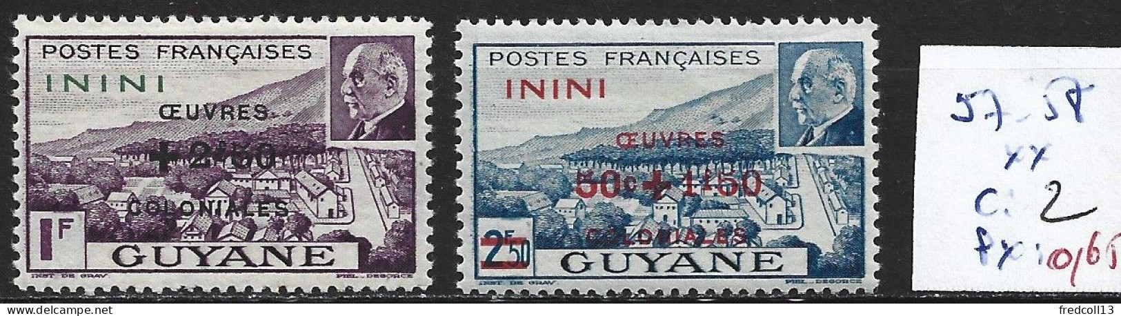 ININI 57-58 ** Côte 2 € - Unused Stamps