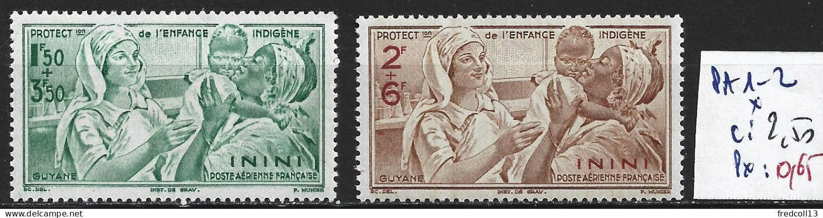 ININI PA 1-2 * Côte 2.50 € - Unused Stamps