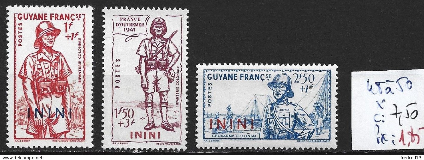 ININI 48 à 50 * Côte 1.85 € - Unused Stamps