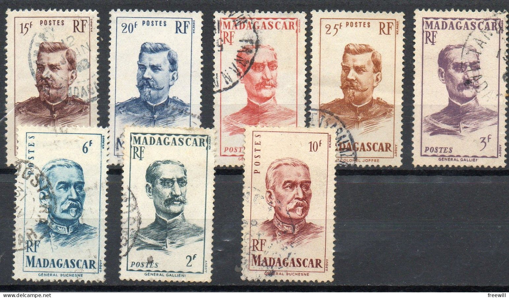 Madagascar ( Colonie ) Officiers Français - Oblitérés