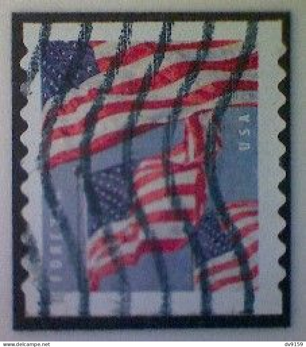 United States, Scott #5657, Used(o), 2022, Three Flags Definitive, (58¢), Red, White, And Dark And Light Blue - Gebraucht