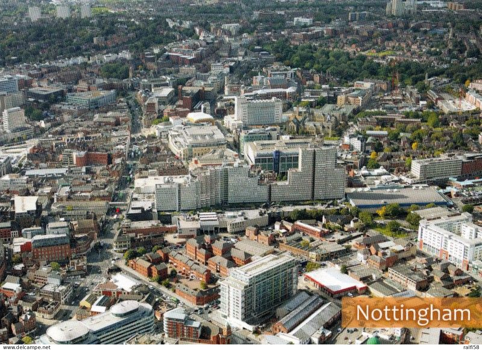 1 AK England * Blick Auf Die Stadt Nottingham - Luftbildaufnahme * - Nottingham
