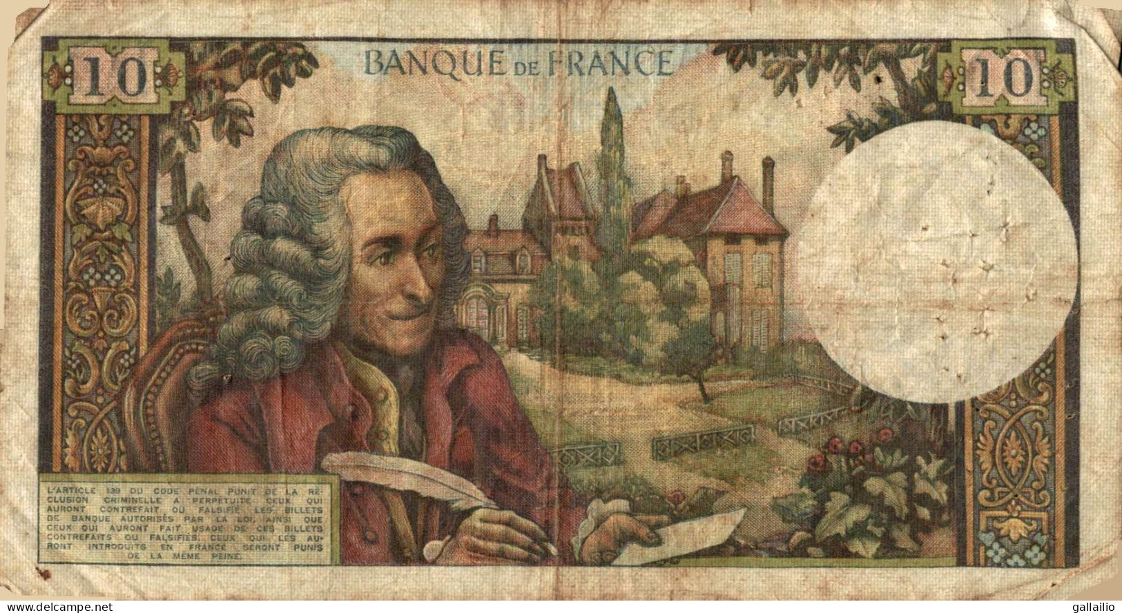 BILLET 10 FRANCS VOLTAIRE 1963 S 23 - 10 F 1963-1973 ''Voltaire''