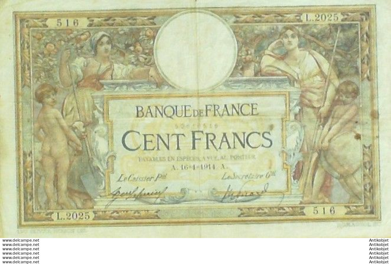 Billet Banque De France 100 Francs Luc Olivier Merson A.16=1=1914 TTB - 100 F 1908-1939 ''Luc Olivier Merson''