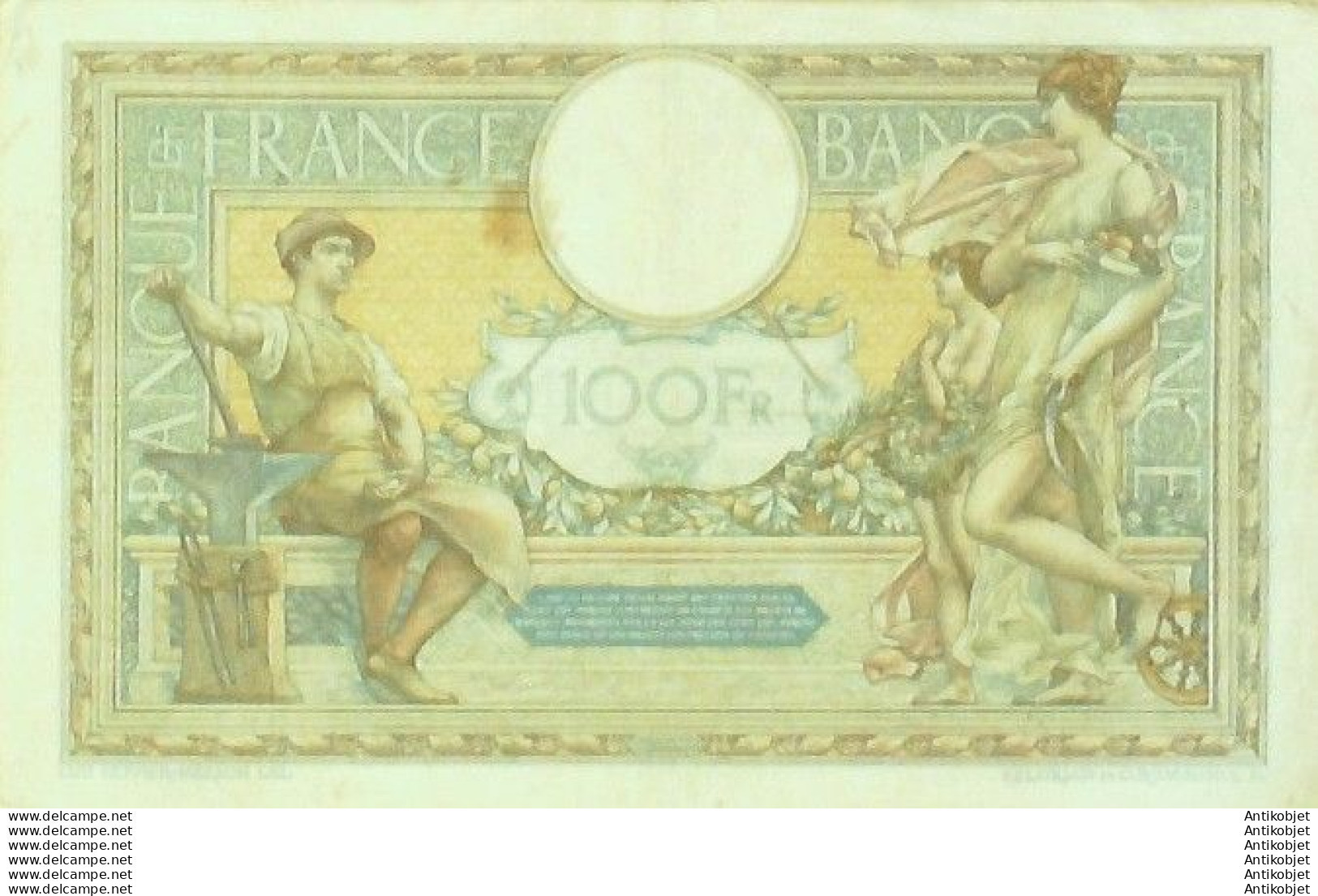 Billet Banque De France 100 Francs Luc Olivier Merson Grands Cartouches C.13=3=1929 TTB+++ - 100 F 1908-1939 ''Luc Olivier Merson''