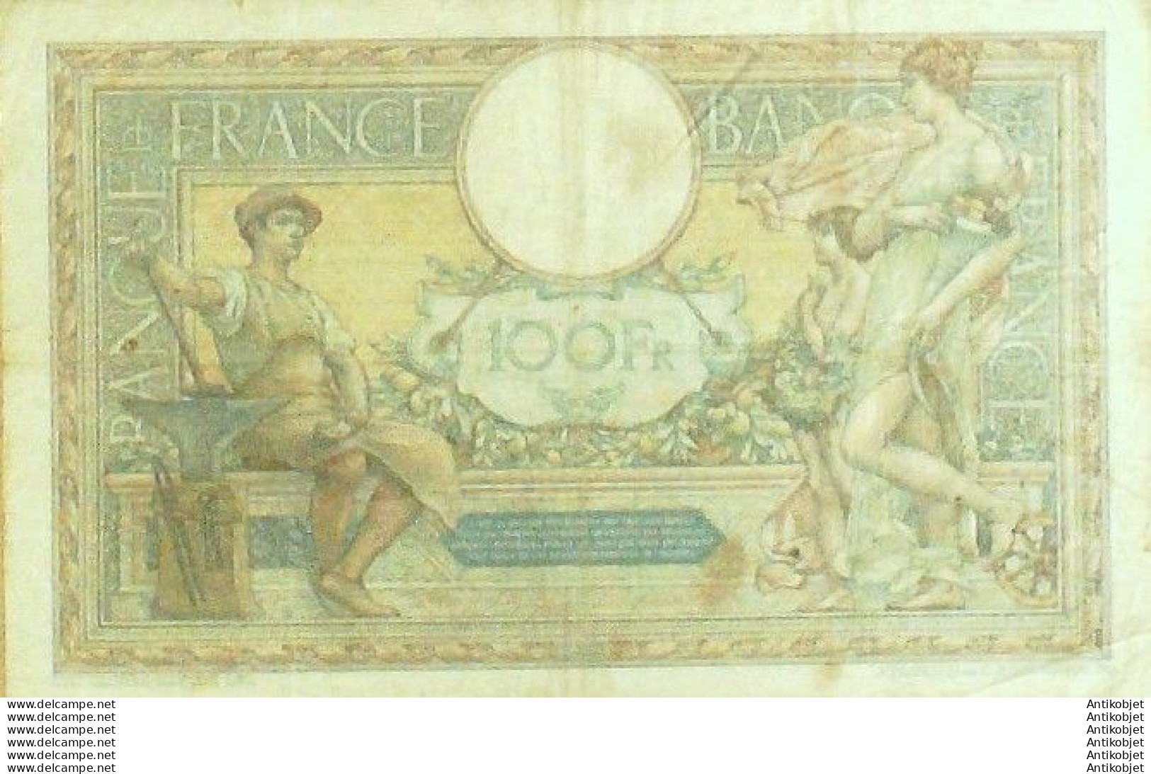 Billet Banque De France 100 Francs Luc Olivier Merson Grands Cartouches D.17=10=1925 TTB+ - 100 F 1908-1939 ''Luc Olivier Merson''