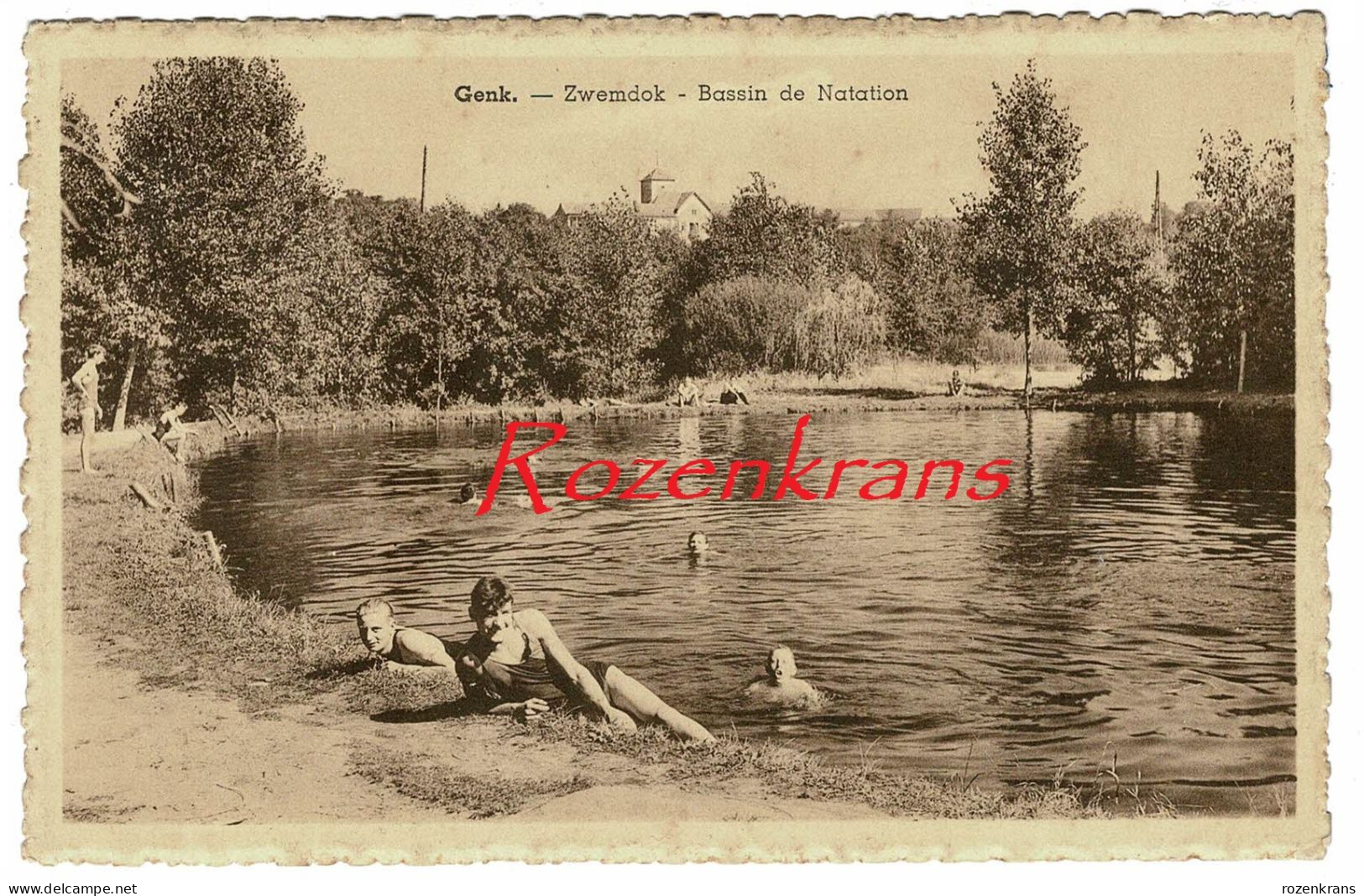 Genk Genck Zwemdok Bassin De Natation ZELDZAAM Geanimeerd (In Zeer Goede Staat) - Genk