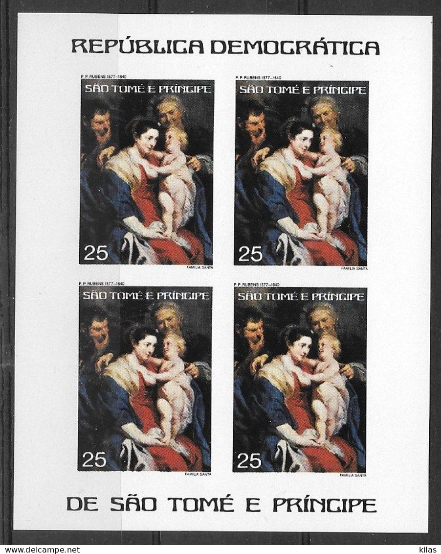 SAO TOMÉ AND PRINCIPE  1977  Christmas, Rubens  Imperforated Mnh - Rubens