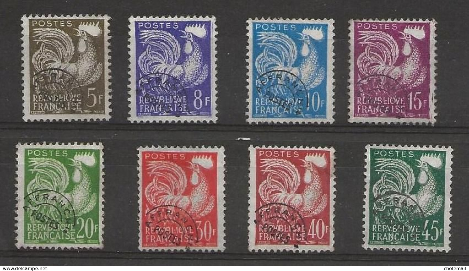 FRANCE Préoblitérés - Coq - YT 107-109-110-112-1132-115-116-117 Neuf ** Sans Gomme, Sans Charnière - Impeccable. - 1953-1960