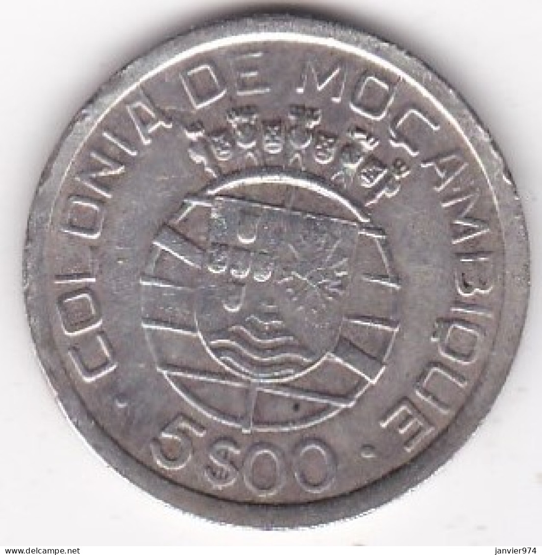 Colonie Portugaise, Mozambique, 5 Escudos 1949 . En Argent,  KM# 69 - Mozambique