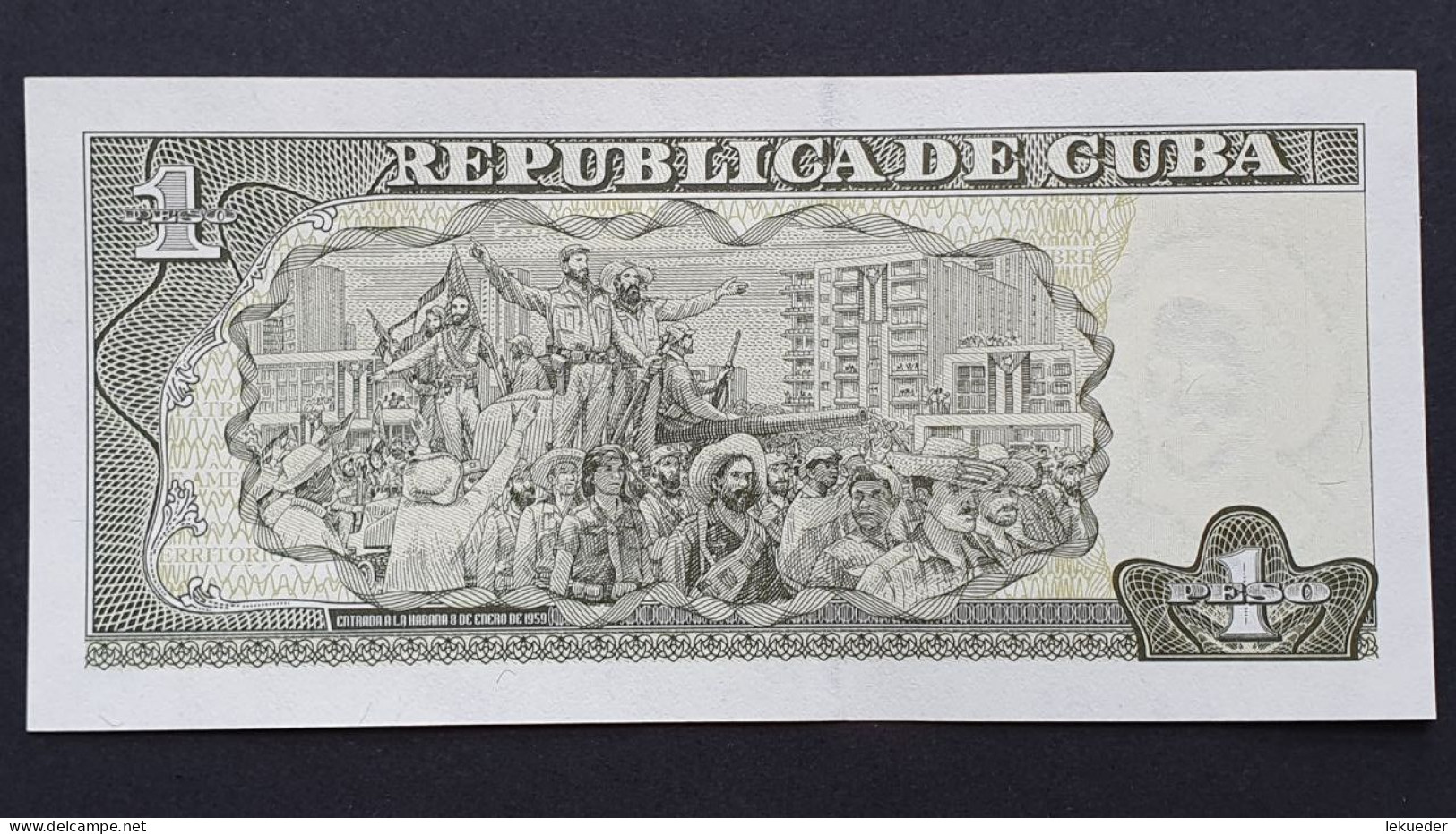 Billete De Banco De CUBA - 1 Peso, 2016  Sin Cursar - Kuba