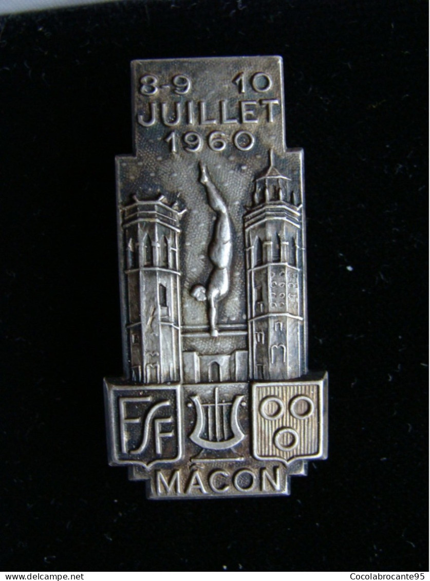 Broche Souvenir Mâcon 1960 - Gymnastique
