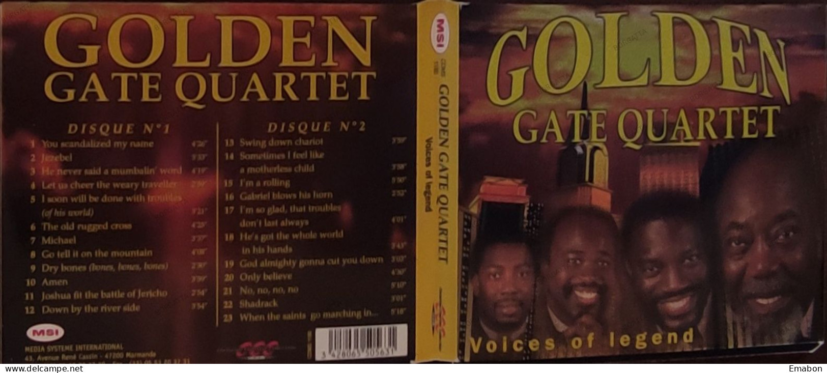 BORGATTA - GOSPEL - Cd GOLDEN GATE QUARTET  - VOICES OF LEGEND -  MSI MUSIC 1998 -  USATO In Buono Stato - Chants Gospels Et Religieux
