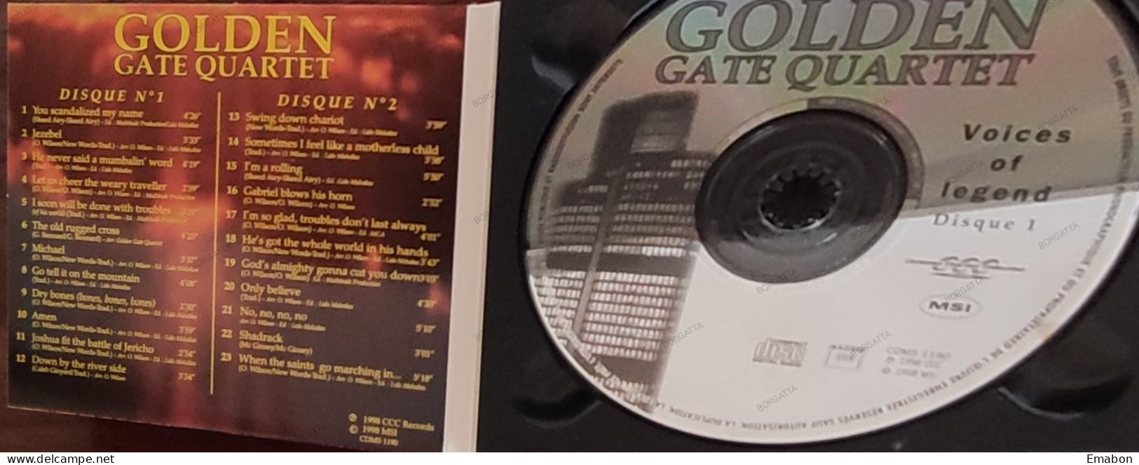 BORGATTA - GOSPEL - Cd GOLDEN GATE QUARTET  - VOICES OF LEGEND -  MSI MUSIC 1998 -  USATO In Buono Stato - Canciones Religiosas Y  Gospels